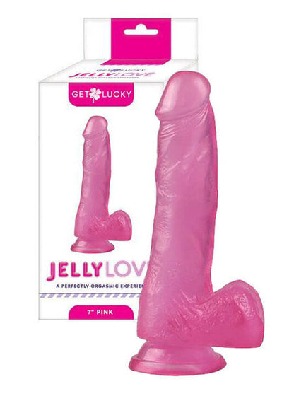 Get Lucky Jelly Love 9" Dildo - Pink