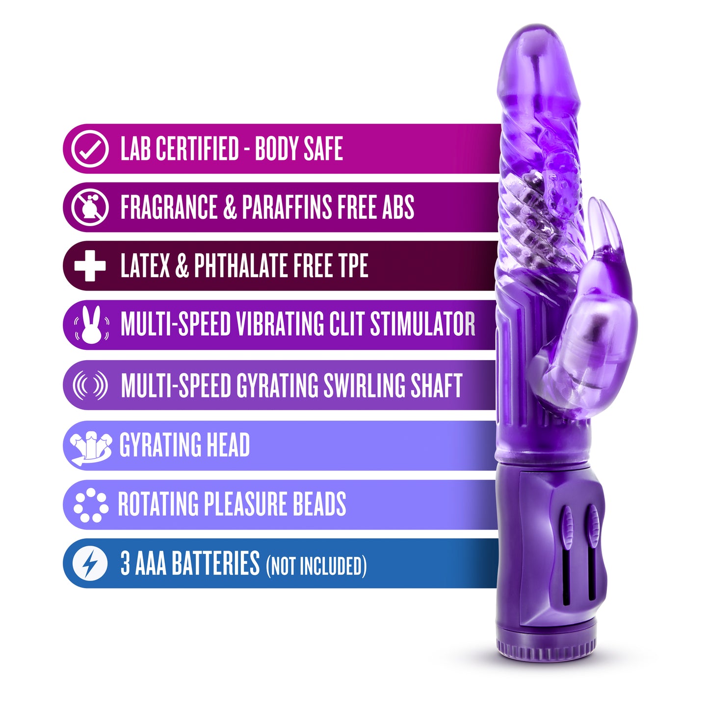 B Yours Beginner Bunny Rabbit Vibrator – Purple - Pleasure Palace