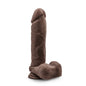 "Au Natural - 9 Inch Dildo With Suction Cup - Chocolate BL-56476"