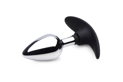 Dark Invader Metal and Silicone Anal Plug - Medium -