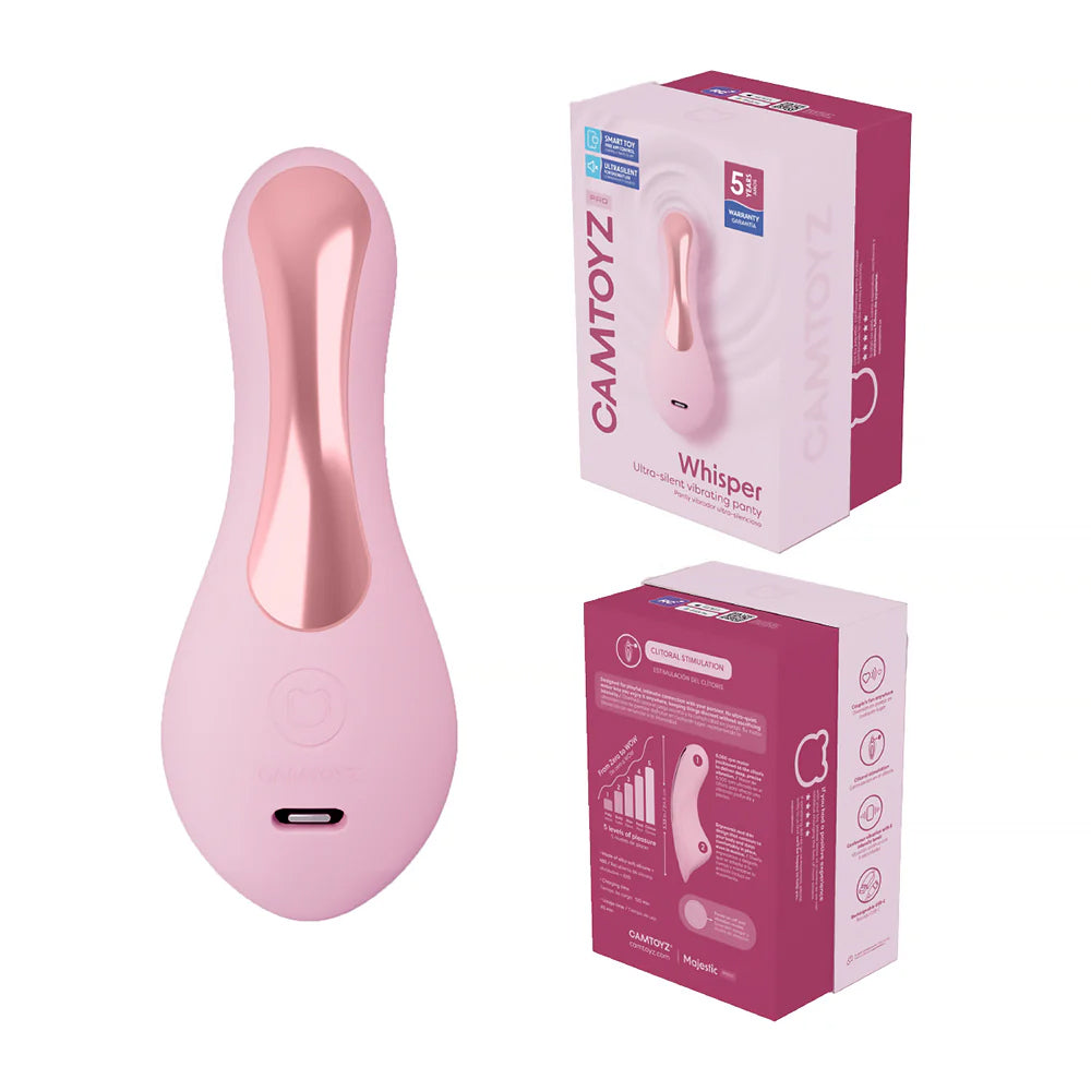 "Whisper Camtoyz Ulta Silent Vibrating Panty with App - Pink CT-JVB-1138W"