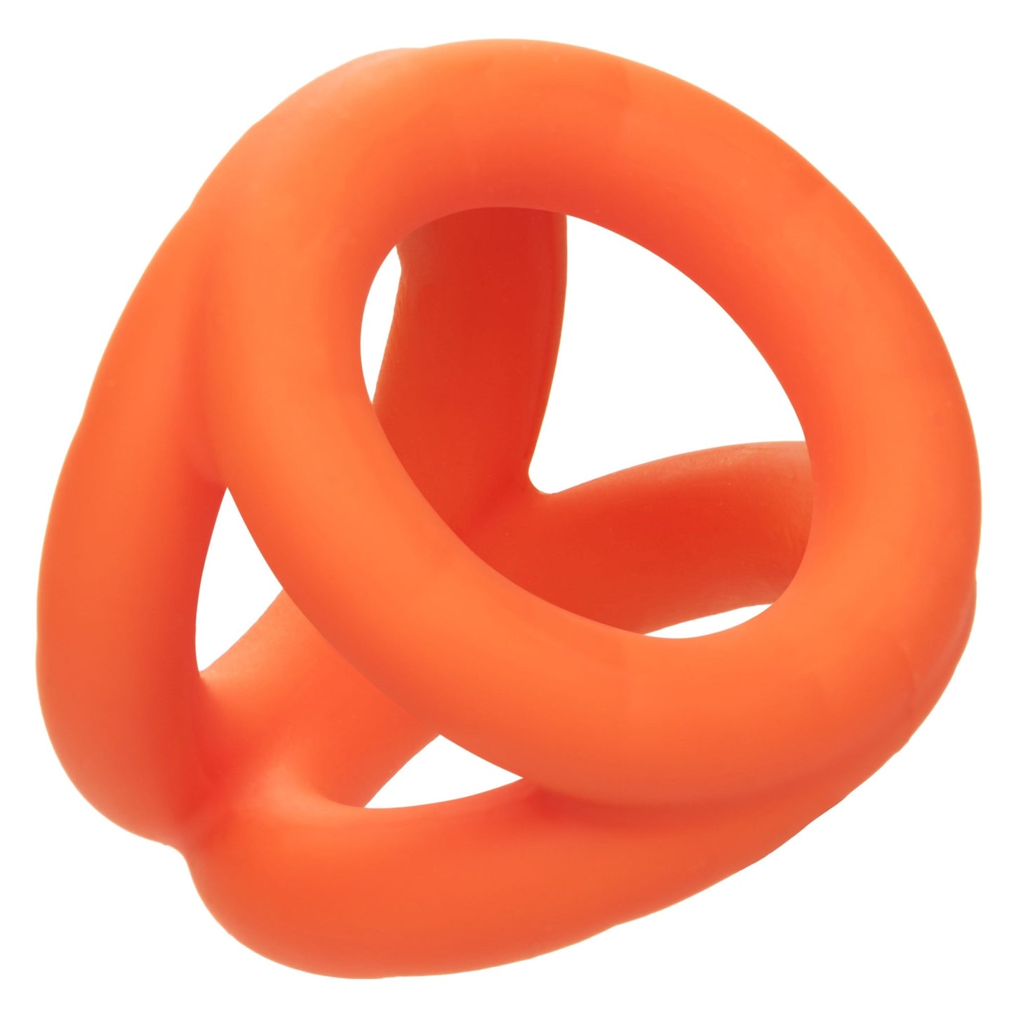 Alpha Liquid Silicone Tri-Ring - Orange Orange - Pleasure Palace