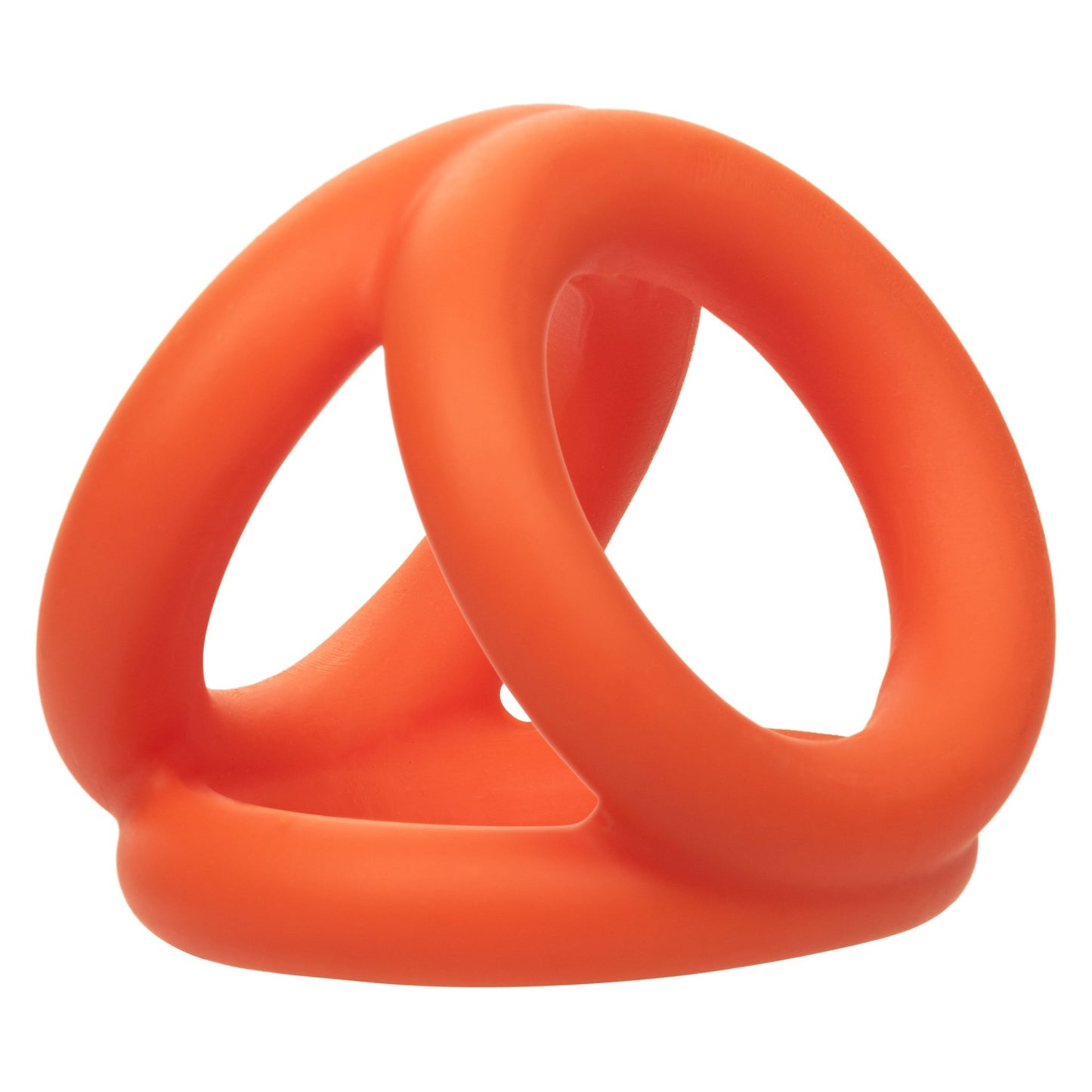 Alpha Liquid Silicone Tri-Ring - Orange Orange - Pleasure Palace