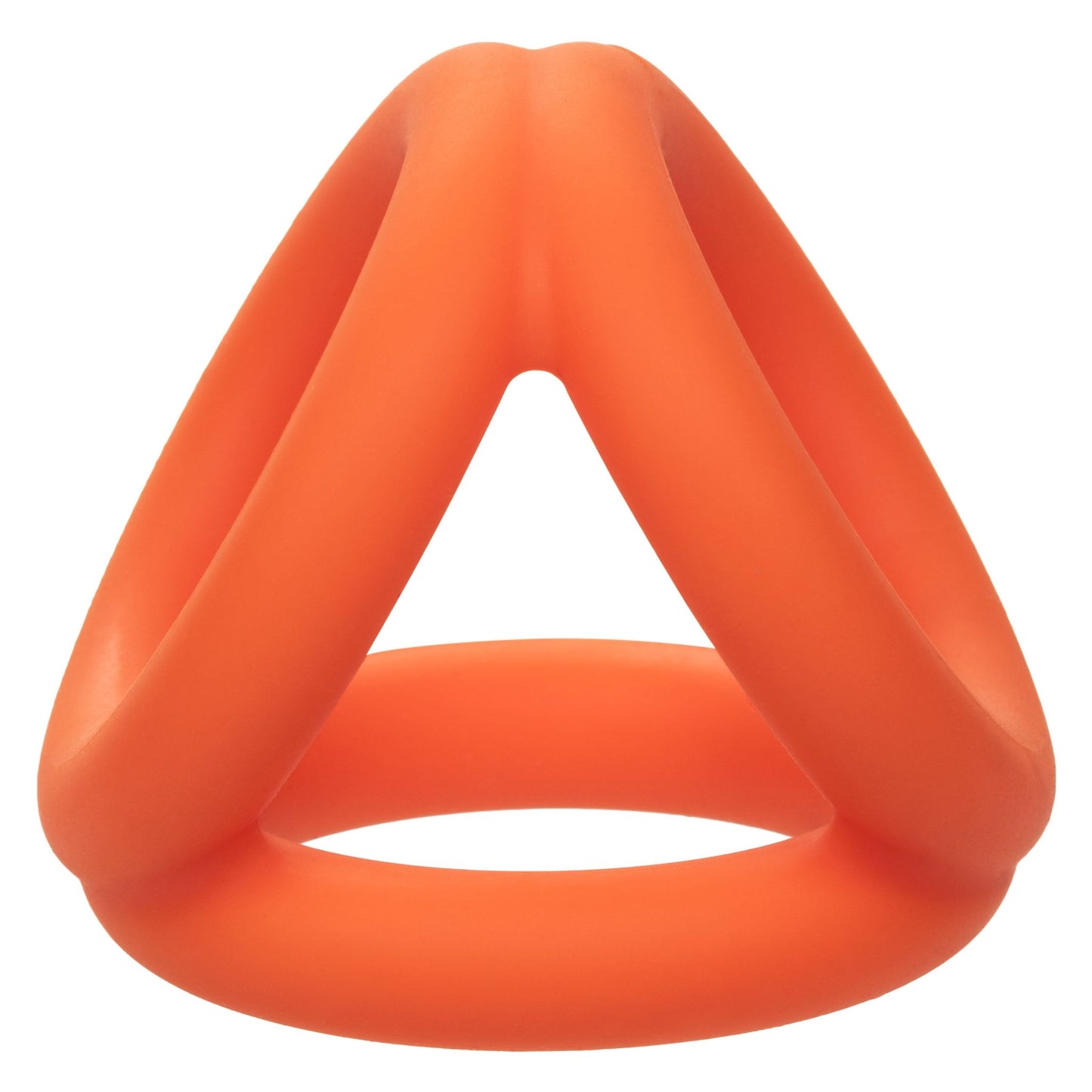 Alpha Liquid Silicone Tri-Ring - Orange Orange - Pleasure Palace