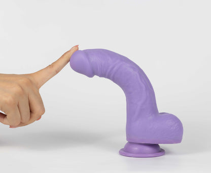Get Lucky Real Skin Mr. Lavender 7.5" Dual Layer Dildo