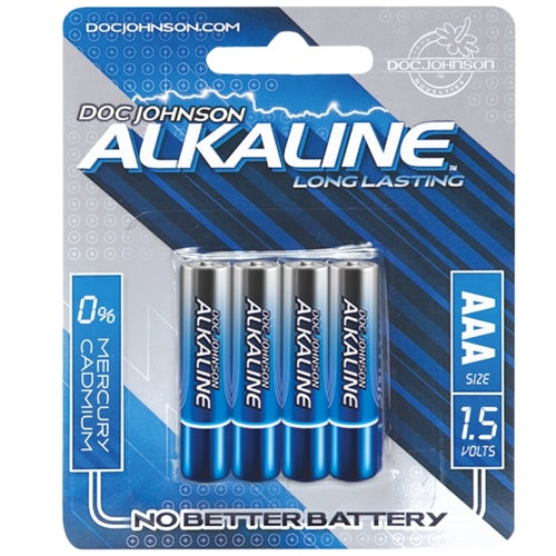 Doc Johnson AAA Alkaline Batteries single battery close-up