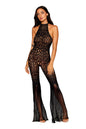 "Flair Leg Bodystocking - One Size - Black DG-0468BLKOS"