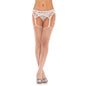 "Lace Garterbelt and Thong - One Size - White LA-8888WHT"
