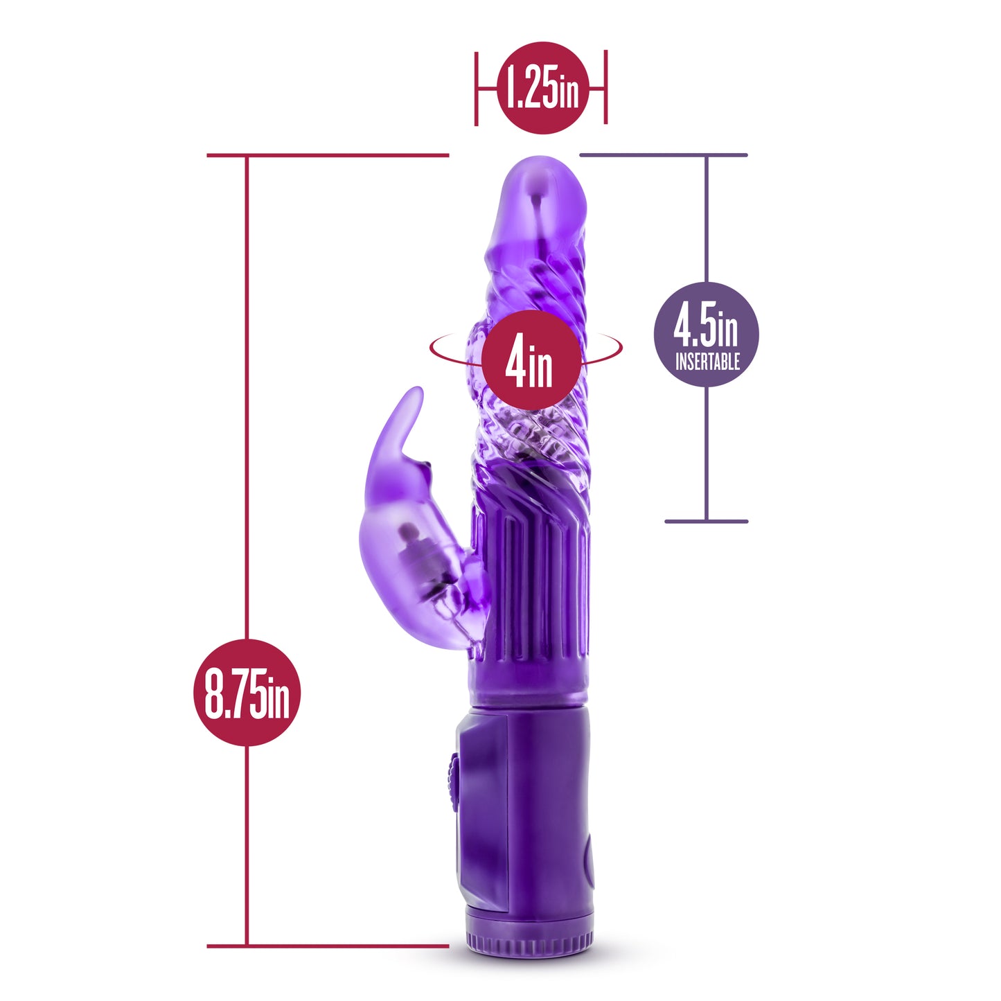 B Yours Beginner Bunny Rabbit Vibrator – Purple - Pleasure Palace