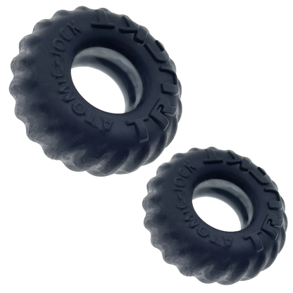 Truckt 2 Piece Cockring Set Atomic Jock - Night Black