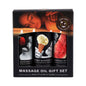 "Edible Massage Oil Gift Set Box - 2 Fl. Oz. Bottles - Strawberry, Watermelon, Vanilla EB-MSEG003"