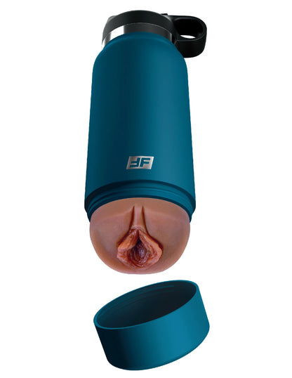 "Fuck Flask - Private Pleaser - Blue Bottle - Brown PDRD627-29"
