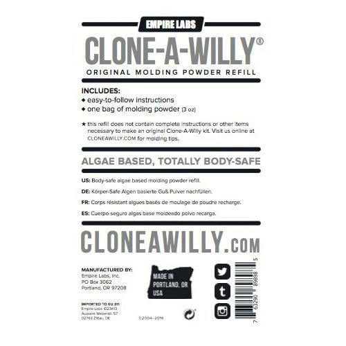 Clone-A-Willy Molding Powder Refill – 3.3 oz - Pleasure Palace