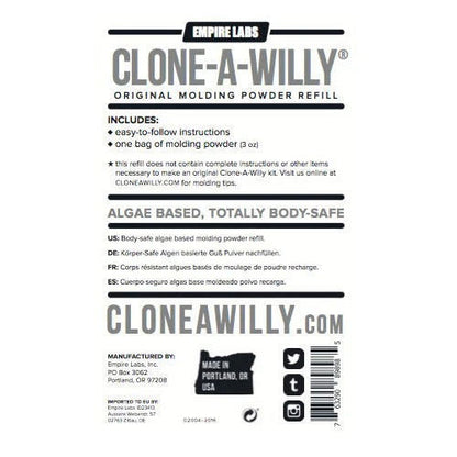 Clone-A-Willy Molding Powder Refill – 3.3 oz - Pleasure Palace