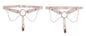 "Peaches 'N Creame Pearl Garters - Peach SS10213"