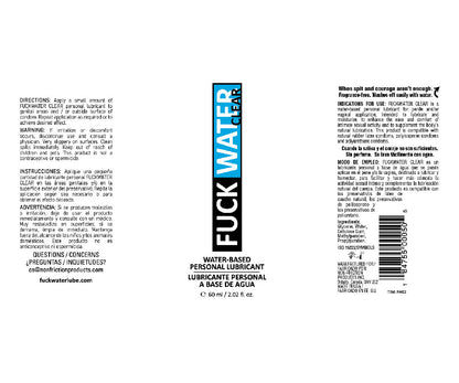 Fuck Water Clear 2oz Water Based Lubricant
