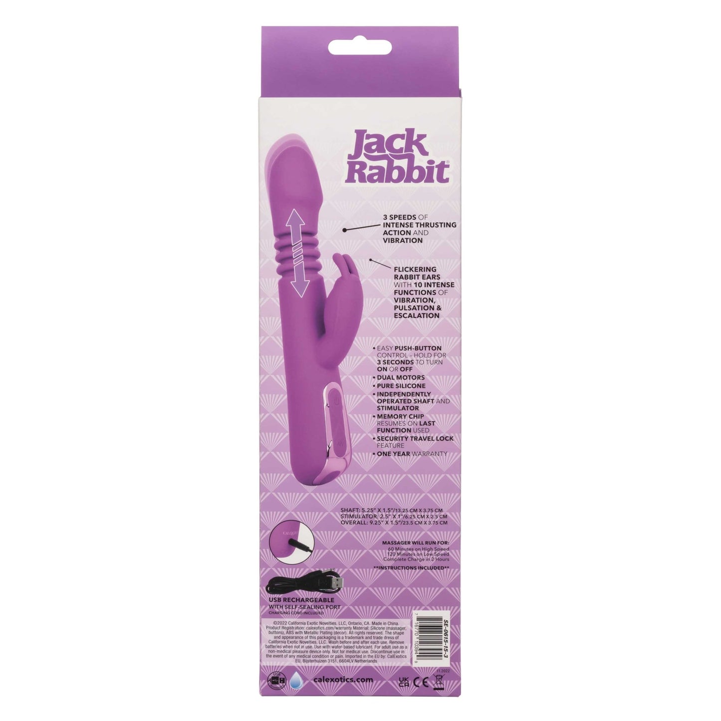 Jack Rabbit Elite Thrusting Rabbit - Purple - Pleasure Palace