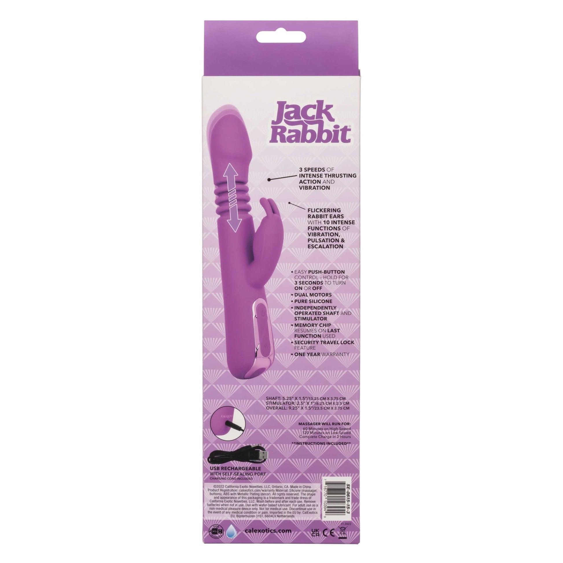 Jack Rabbit Elite Thrusting Rabbit - Purple - Pleasure Palace