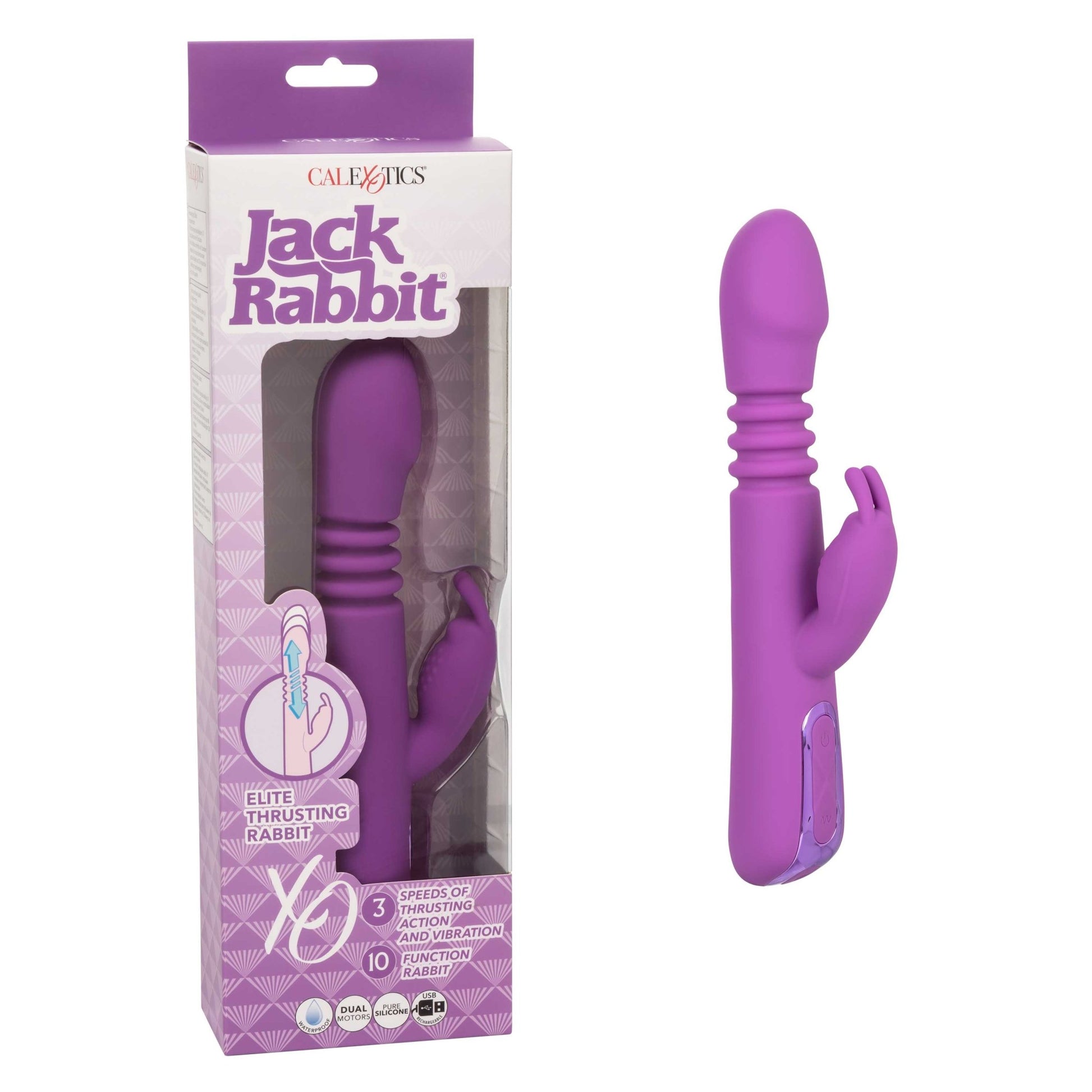 Jack Rabbit Elite Thrusting Rabbit - Purple - Pleasure Palace