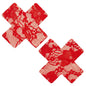 "Red Lace X Nipple Cover Pasties NN-RED-LAC-XF"
