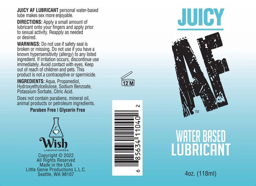 Juicy Af Water Based Lubricant - 10 ml - Pop Display of 65 - Pleasure Palace
