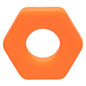 "Alpha Liquid Silicone Prolong Sexagon Ring - Orange SE1491702"