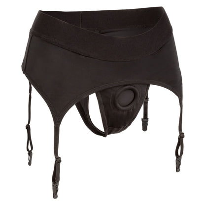 "Boundless Thong With Garter - L/xl - Black SE2701193"