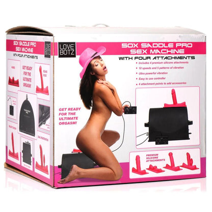 Love Botz 50x Saddle Pro Sex Machine With 4 Attachments - Pleasure Palace