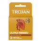 "Trojan Stimulations Ultra Ribbed Lubricated Condoms - 3 Pack TJ94050"