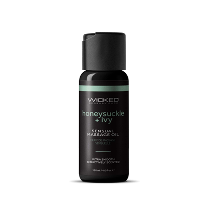 "Wicked Sensual Massage Oil Honeysuckle Ivy 4 Fl Oz WS-90976"