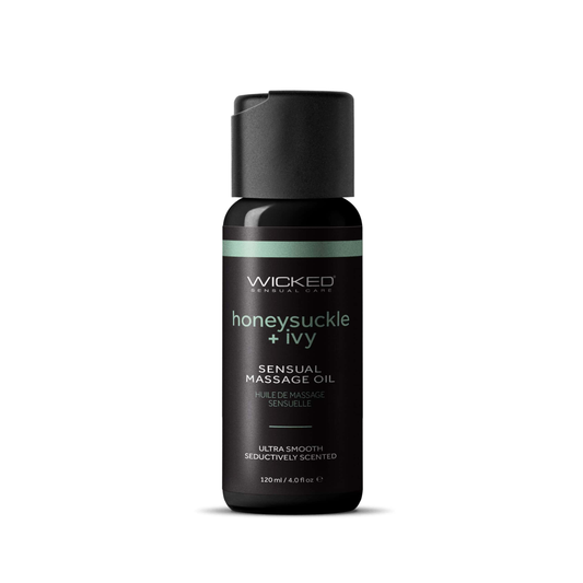 "Wicked Sensual Massage Oil Honeysuckle Ivy 4 Fl Oz WS-90976"