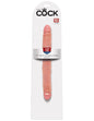 "King Cock 12 Inch Slim Double Dildo - Flesh PD5516-21"