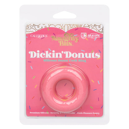 Naughty Bits Dickin Donuts Silicone Donut Cock Ring - Pink - Pleasure Palace