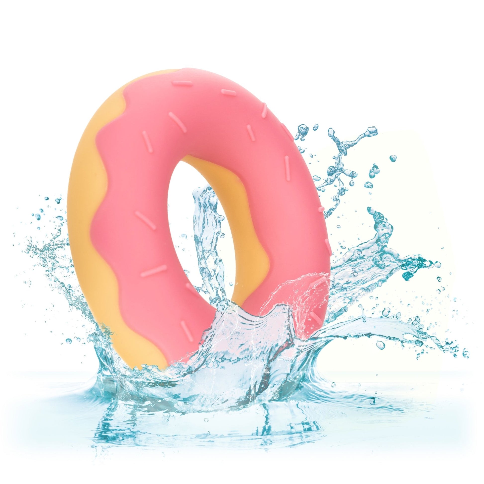 Naughty Bits Dickin Donuts Silicone Donut Cock Ring - Pink - Pleasure Palace
