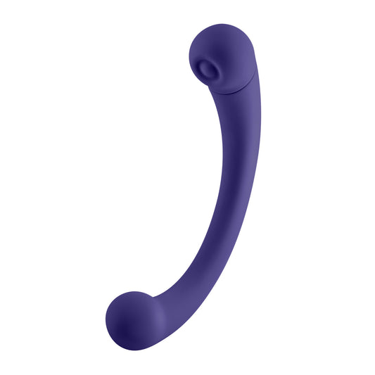 Aluna Dual Stimulating Arc Vibrator - Dark Purple