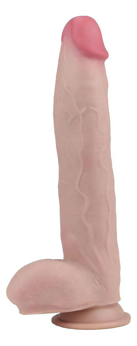 "Get Lucky Real Skin 12 Dual Layer Dildo Beige VB-GL-3236"