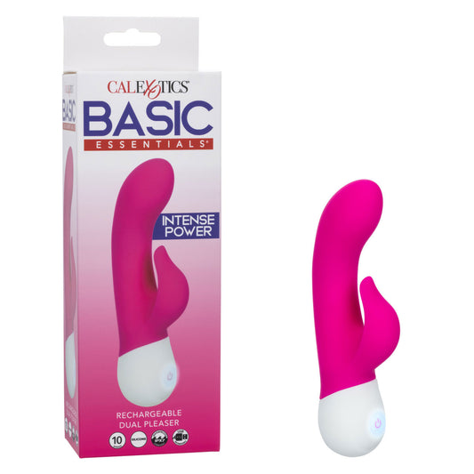 Basic Essentials Rechargeable Dual Pleaser - Pink