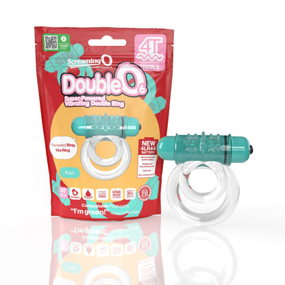 Screaming O 4t - Double O 6 Super Powered Vibrating Double Ring - Kiwi - Pleasure Palace