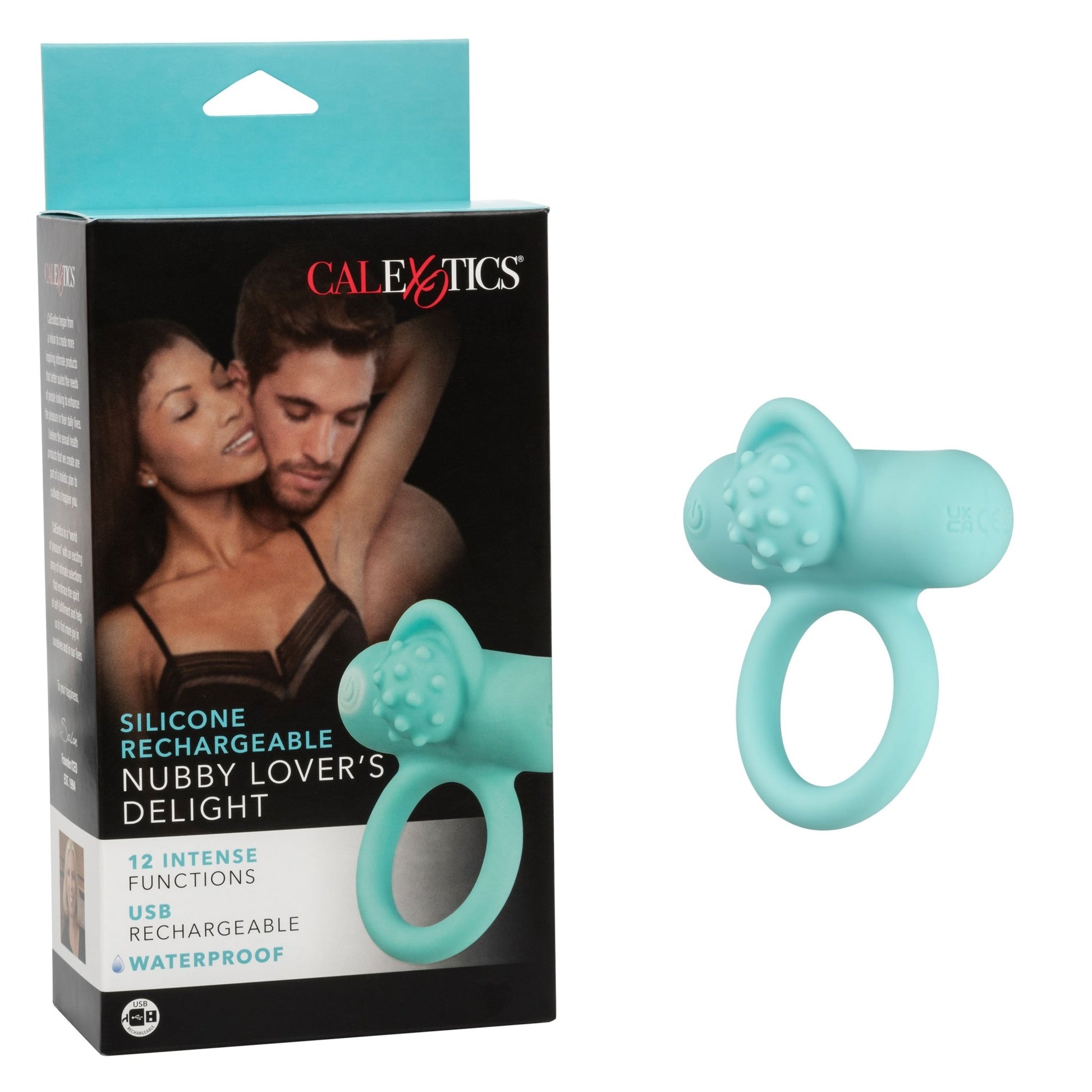 Silicone Rechargeable Nubby Lover's Delight - Blue - Pleasure Palace