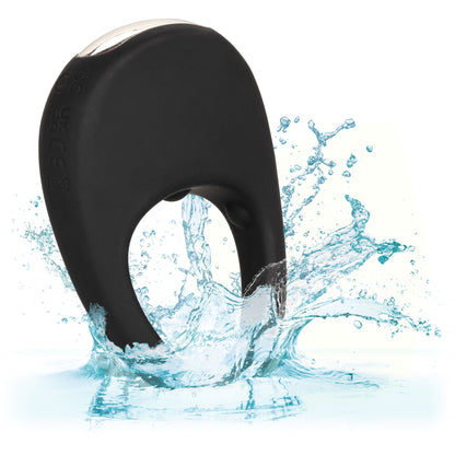 Silicone Rechargeable Pleasure Ring - Black - Black - Pleasure Palace