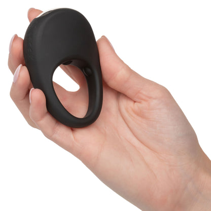 Silicone Rechargeable Pleasure Ring - Black - Black - Pleasure Palace