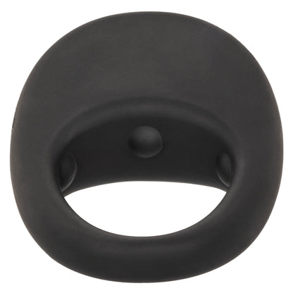 Silicone Rechargeable Pleasure Ring - Black - Black - Pleasure Palace