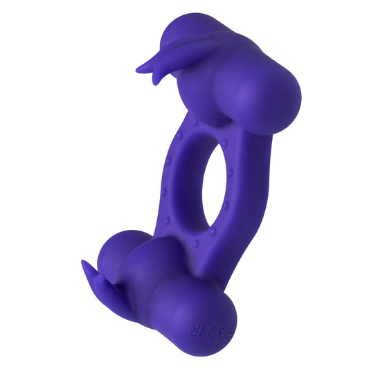 Silicone Rechargeable Triple Orgasm Enhancer - Purple - Pleasure Palace