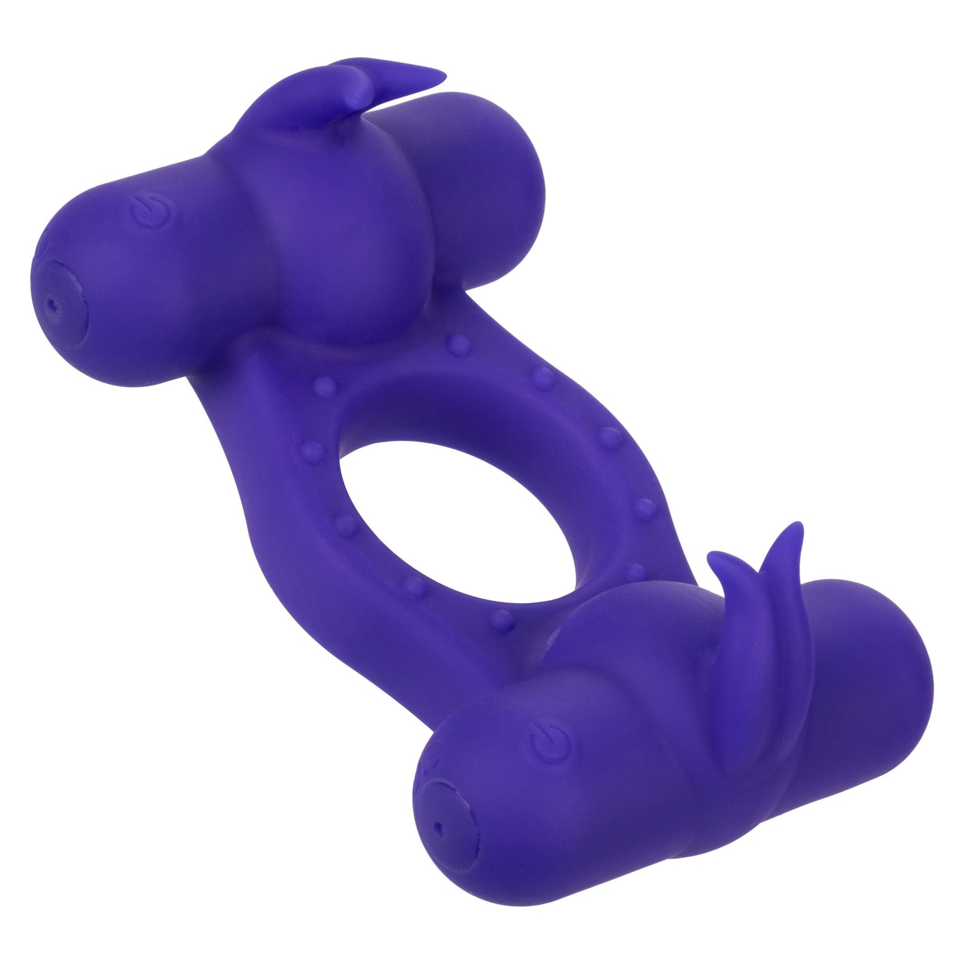 Silicone Rechargeable Triple Orgasm Enhancer - Purple - Pleasure Palace