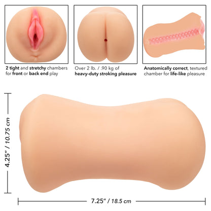 Stroke It Dual Entry Pussy and Ass - Ivory - Pleasure Palace