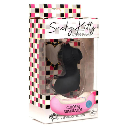 Sucky Kitty 7x Clitoral Stimulator - Black - Pleasure Palace