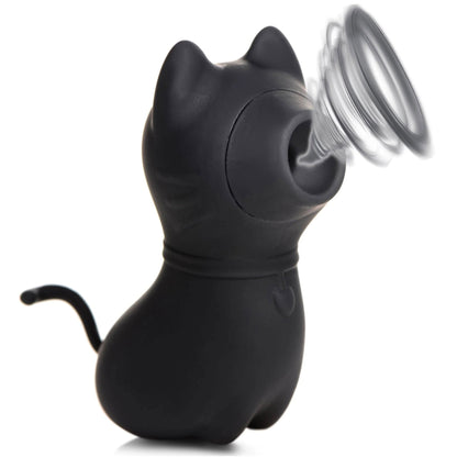 Sucky Kitty 7x Clitoral Stimulator - Black - Pleasure Palace