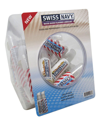 Swiss Navy Chocolate and Peppermint 1oz 50pc Fishbowl - Pleasure Palace