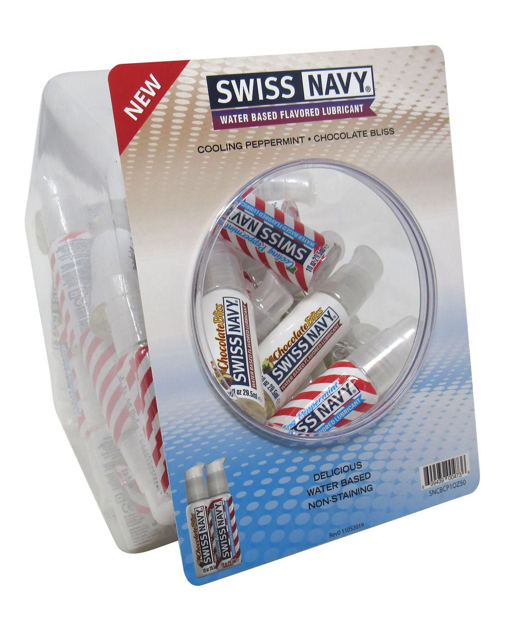 Swiss Navy Chocolate and Peppermint 1oz 50pc Fishbowl - US Stores