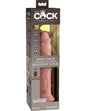 "King Cock Elite 9 Inch Vibrating Silicone Dual Density Cock With Remote - Light PD5779-21"